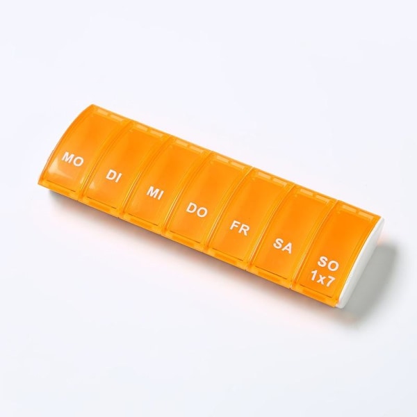 dosett piller dosett medicinask piller box vecko dosett 7 fack orange