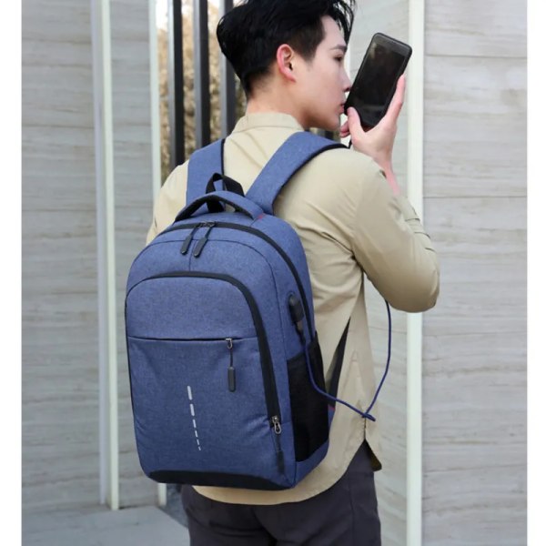 Vattentät ryggsäck för män Ultralätt ryggväska Blue Gray Gray