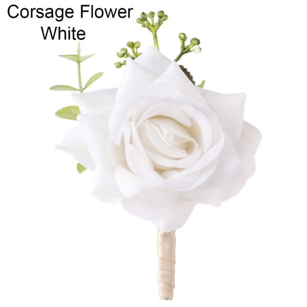 Brud handled Blomma Hand Blommor VIT KORSAGE BLOMMA White Corsage Flower