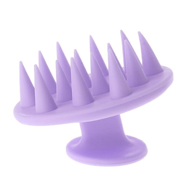Silikonhuvudmassagerare för hårkamborste Lila purple