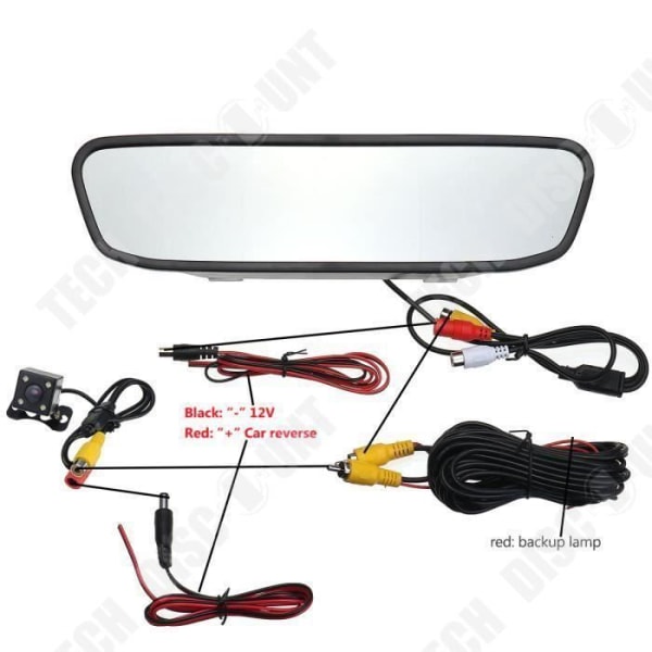 TD® Backspegel LCD-skärm Monitor + Backkamera Night Vision för bil -  Biltillbehör för parkering 6e7d | Fyndiq