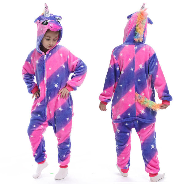 Pegasus Costume Unicorn Pyjamas Onesie Kigurumi Jumpsuit Nattkläder Sleepsuit Dress Up (130cm)