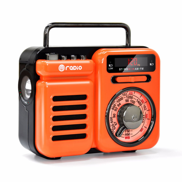 Retro Bluetooth högtalare Bluetooth minihögtalare Radio Trådlös Home 3D Surround Bärbar Subwoofer orange