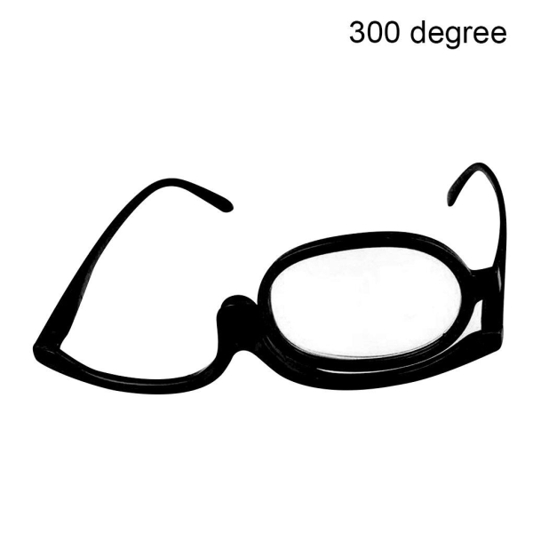 Kvinnor Sminkglasögon Förstoringsglasögon Läsglasögon Enkelroterande black 300 degree black 300 degree
