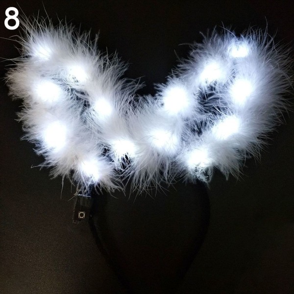 LED Feather Wreath Crown Pannband 8 8 8