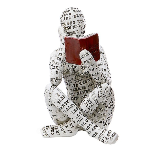 Läsande kvinna: Utsökt hartsskulptur som firar litteraturens skönhet