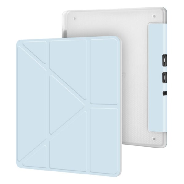 För Kindle Scribe 2022 Smart Case 10,2 tums multivikbart stativ, mjukt TPU- cover Light Blue