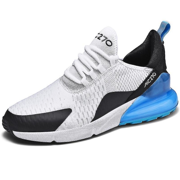 Mens Air Sports Running Shoes Breathable Sneakers Universal All Year Women Shoes Max 270 WhiteBlue 44 WhiteBlue 44