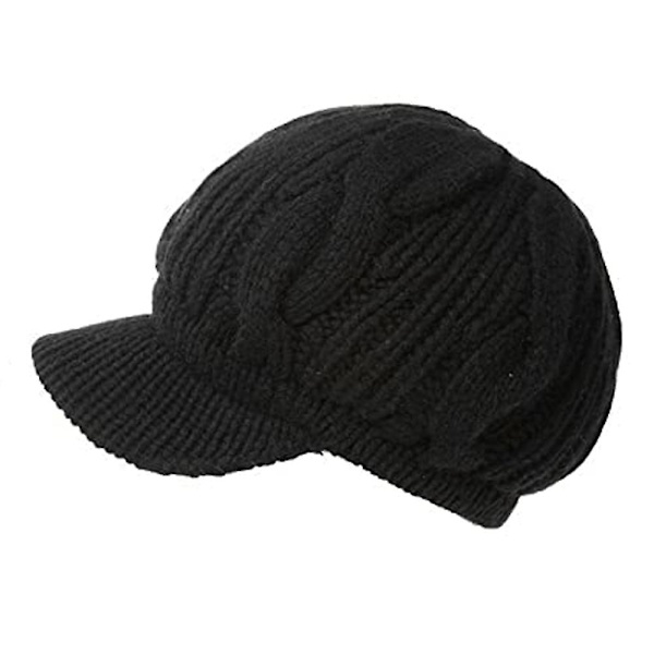 Varm mössa för kvinnor Virkad Slouchy Stickad Keps Med Visir Åtta tecken Twist Hat Höst Och Vinter Stickad Cap för kvinnor