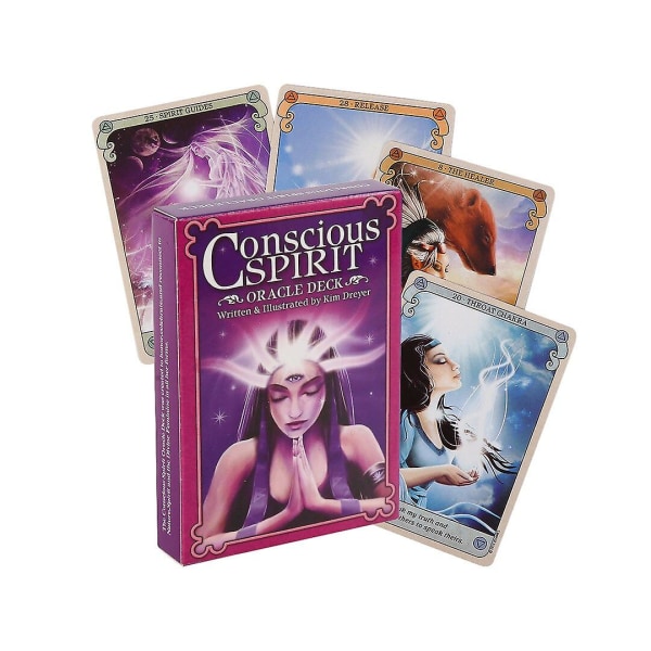 Moderna tarot-tarotkortdäck brädspel engelska för familjepresentfest som spelar kortspelsunderhållning Conscious spirit