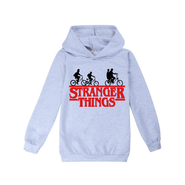 Kid Stranger Things Långärmad tröja Hoodie Loose Fit Grey 160cm Grey 160cm