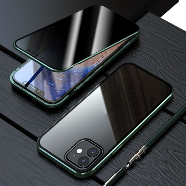 Privacy Magnetic Case För Iphone 15 Pro Max/15 Ultra, Anti Peep Magnetic Adsorption Dubbelsidigt härdat glas 360 case green for iPhone 15 Pro Max green for iPhone 15 Pro Max