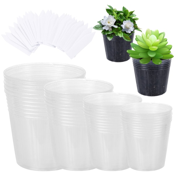 36-pack plastkrukor, blomkrukor, plastkrukor