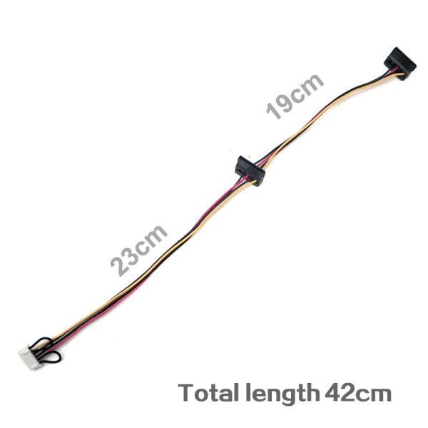 6-stift till 2-portars hårddisk SATA power Kabelkontakt för Acer Co 42cm 42cm
