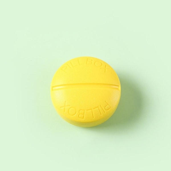 tablettdosett piller burk medicinväska pilleraskar 4 fack gul