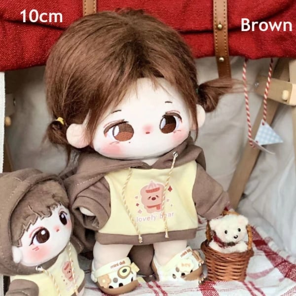 Docka Hoodies Sweatshirt Outfits BRUN 10CM Brown 10cm