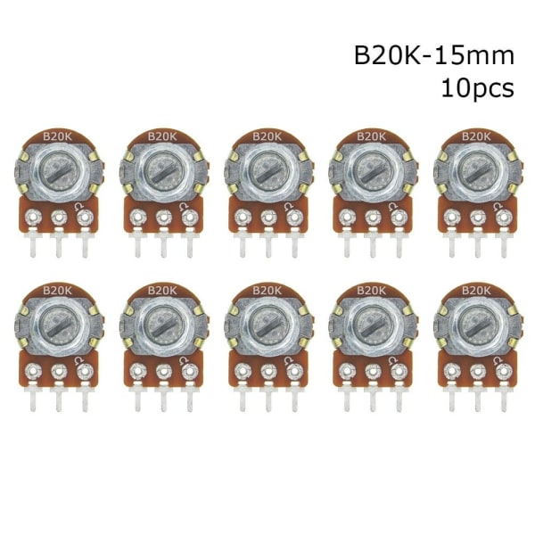 10st linjärpotentiometer WH148N WH148 10st B20K-15MM 10st 10pcs B20K-15mm