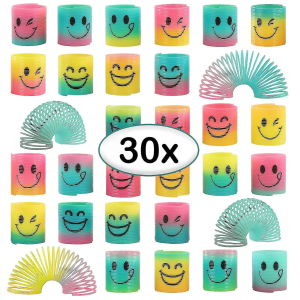 30 Spring Party Bag Fillers Rainbow Mini Smile Toys For Pinata Party Favor För Barn Pojkar Flickor