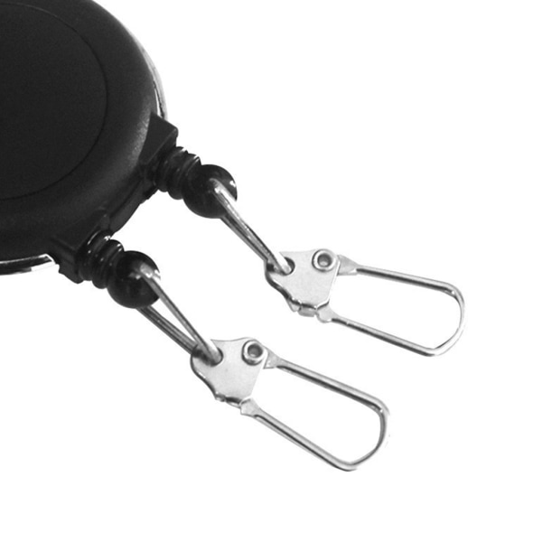 Infällbar nyckelring med rullsnöre med dubbla huvuden design nyckelringar ID-kort-hållare