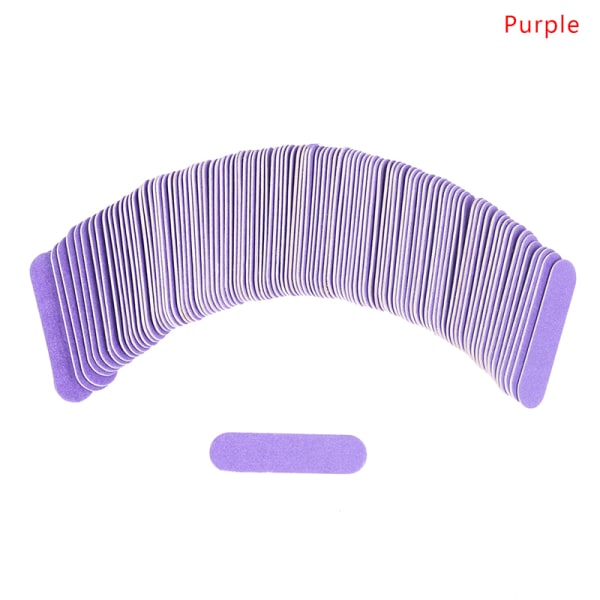 100st Mini Nagelfilar Nagel Engångs Icle Remover Buffers Purple