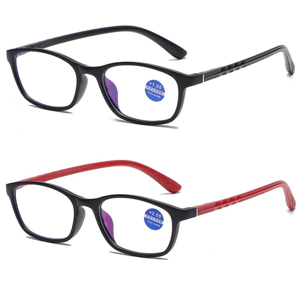 Anti-blått ljus Läsglasögon Ögonskyddsläsare RÖD Red Strength 3.5x-Strength 3.5x Red Strength 3.5x-Strength 3.5x