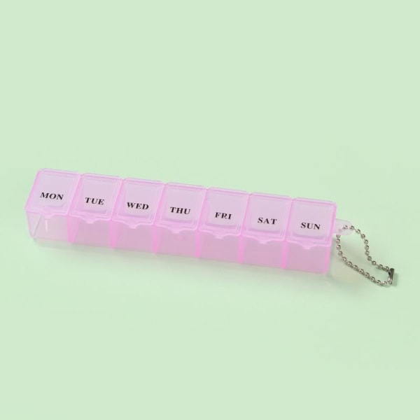 tablett dosett pillerburk medicin låda piller behållare vecko do rosa