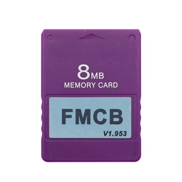 8MB 16MB 32MB 64MB Gratis McBoot FMCB-minneskort för PS2 FMCB-minneskort v1.953 Extended Card Save Game Data Stick Purple 8M Purple 8M
