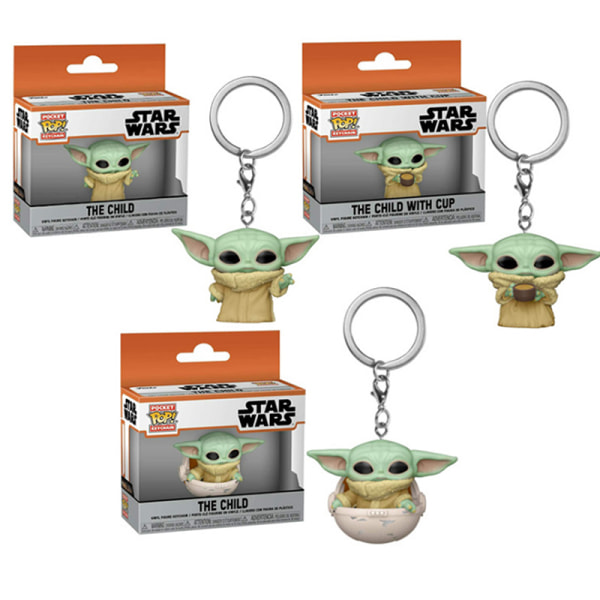 Star Wars Mandalorian Yoda Baby Keychain Figurleksaker C C