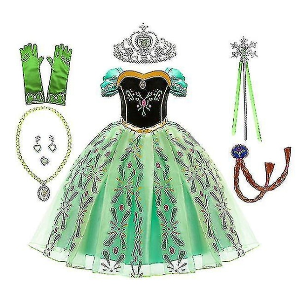 Frozen Kostymer/accessoarer Drottning Prinsessan Anna Cosplay Festpynt