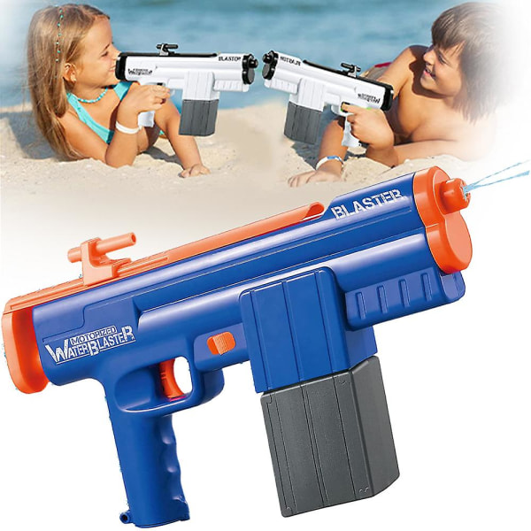 Automatisk elektrisk vattenpistol Stor kapacitet Summer Squirt Blaster Pool Beach Toy Kids Dark Blue