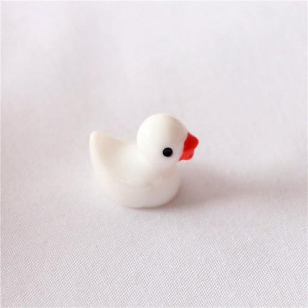 Mini ducks mini små ankor gummianka gul anka Miniatyr djur 50/10 Vit 50st