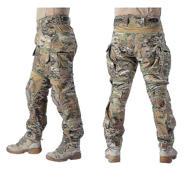 Herr Combat Cargo Byxor Med Knäskydd Airsoft Tactical Trousers Multicam Cp Gen3 Camouflage Army Work Byxa Tack!! Army green XXL Army green XXL