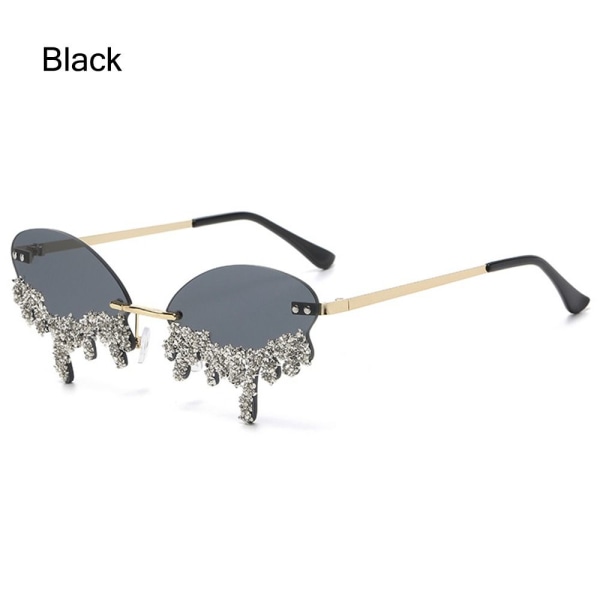 Solglasögon för kvinnor Tear Shape SVART SVART Black Black