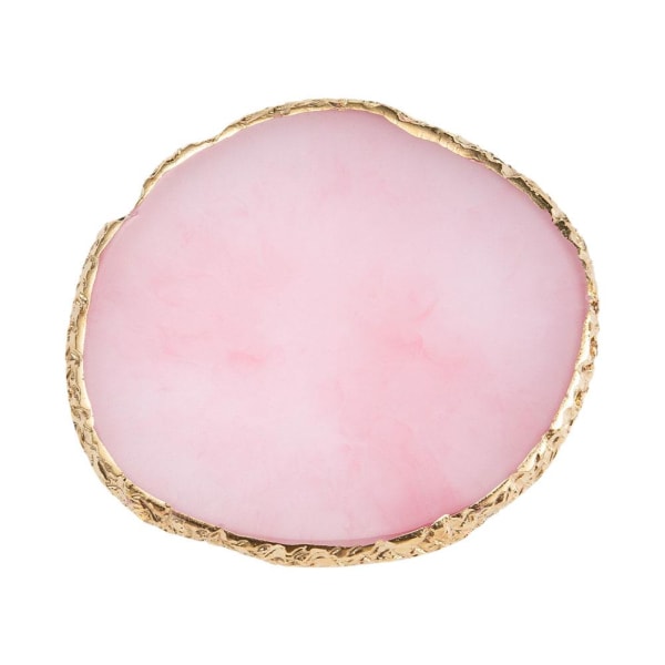 Rund Resin Agate Stone Nagelfärgpalett Gel Polish Palett Nai Pink 1pcs Pink  1pcs