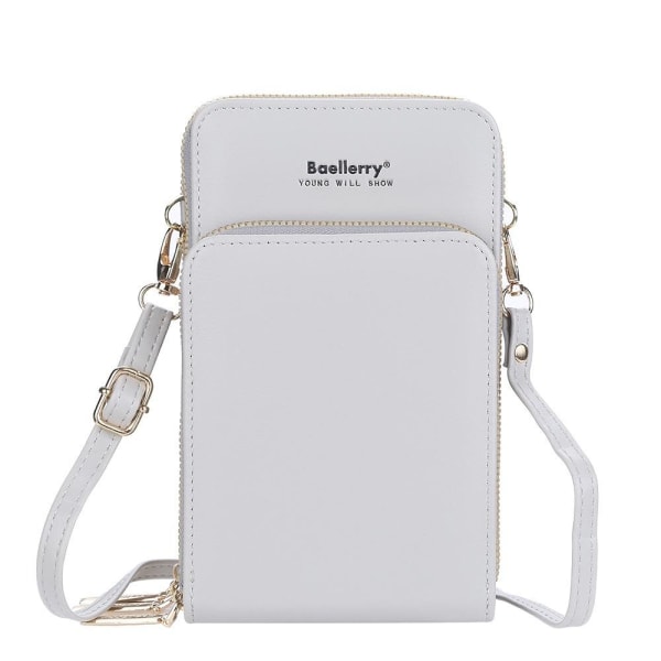 mobilväska axelrem plånbok för mobil iphone grå