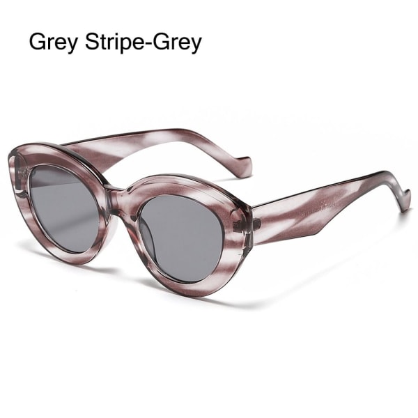 Oversized Solglasögon Solglasögon GRÅ RAND-GRÅ GRÅ Grey Stripe-Grey Grey Stripe-Grey