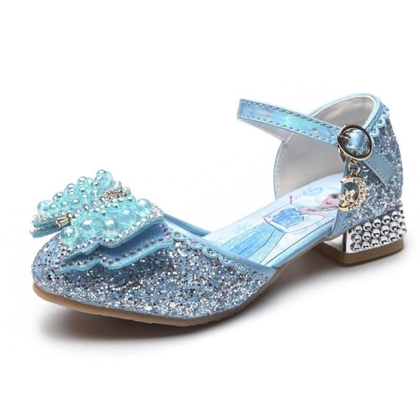 prinsessa elsa skor barn festskor flicka blå 16cm / size23