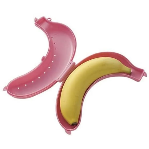 Case 3 st olika färger Bananhållare för utomhusresor Söt Bananskyddsförvaringslåda