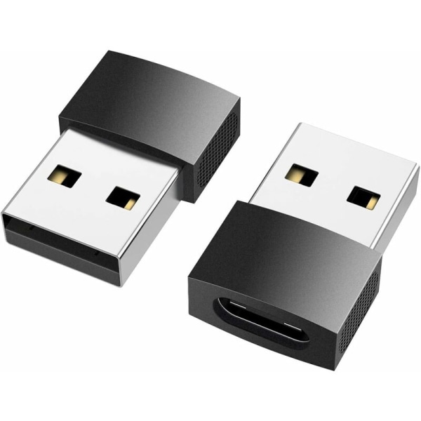 USB C till USB adapter (2-pack), USB-C hona till USB hane-adapter, USB typ-C hona till USB OTG för MacBook Air 2017/2015, bärbar dator, väggladdare