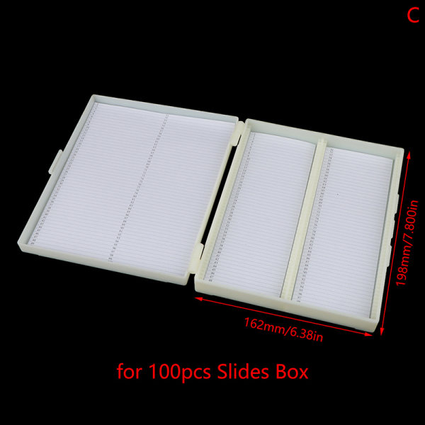 Plastmikroskop Glas Slide Box 25/50/100st Biologisk Slic C