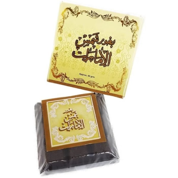 Bakhoor Shams AL EMARAT 40 g Ard Al Zaafaran i doft av mysk, oud, vanilj, sandelträ Tillverkad i Förenade Arabemiraten Idealisk inomhusbruk