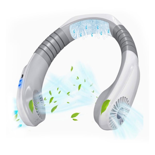 Personlig luftkonditionering Nackfläkt Kylare Bärbar Smart Cooling Nackbandsfläkt (vit)