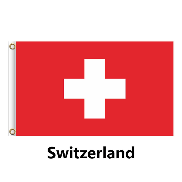 Flaggan för de 32 bästa av VM 2022, Flaggan för VM, Dekorationerna för fans, Jubelflaggor Switzerland