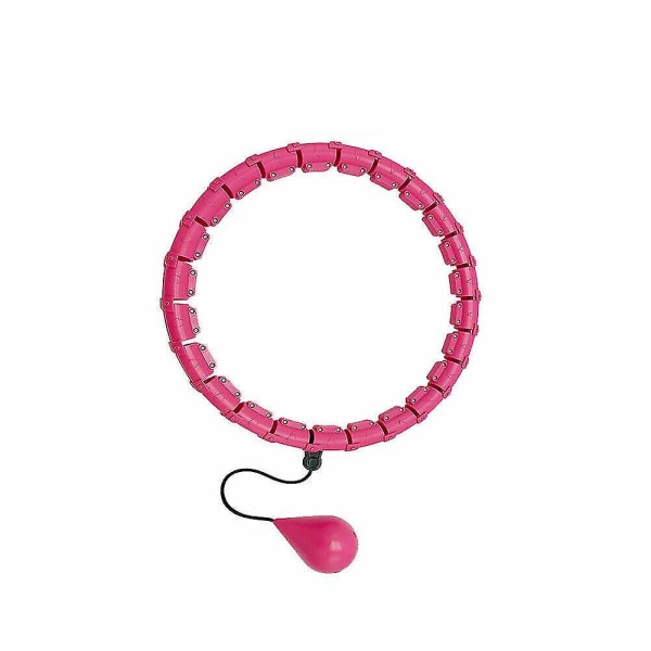 Fitness Hula Hoop 24 Knots Löstagbara Hoops Gå ner i vikt Sport-1_y Pink