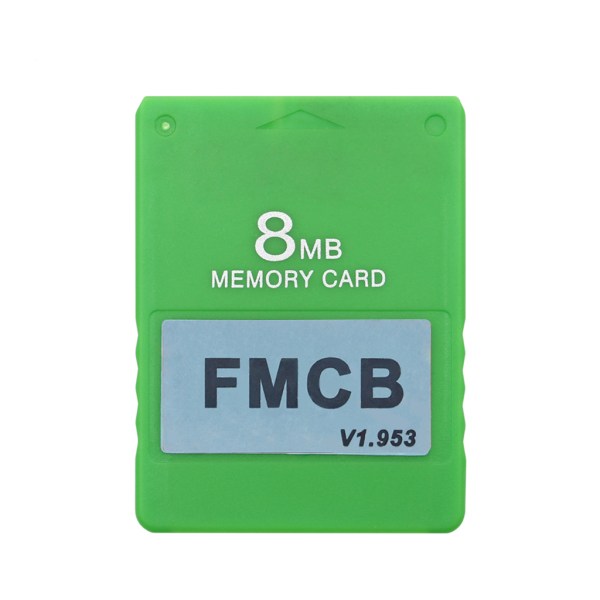8MB 16MB 32MB 64MB Gratis McBoot FMCB-minneskort för PS2 FMCB-minneskort v1.953 Extended Card Save Game Data Stick Green 8M
