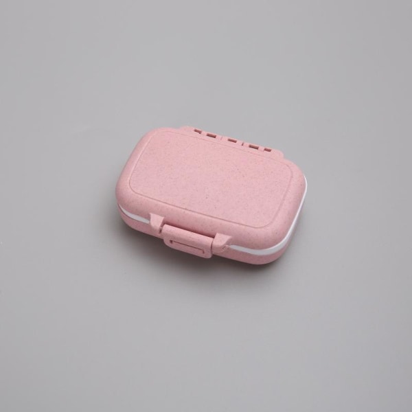tablett dosett för väska / pillerlåda medicindosett 3 fack rosa