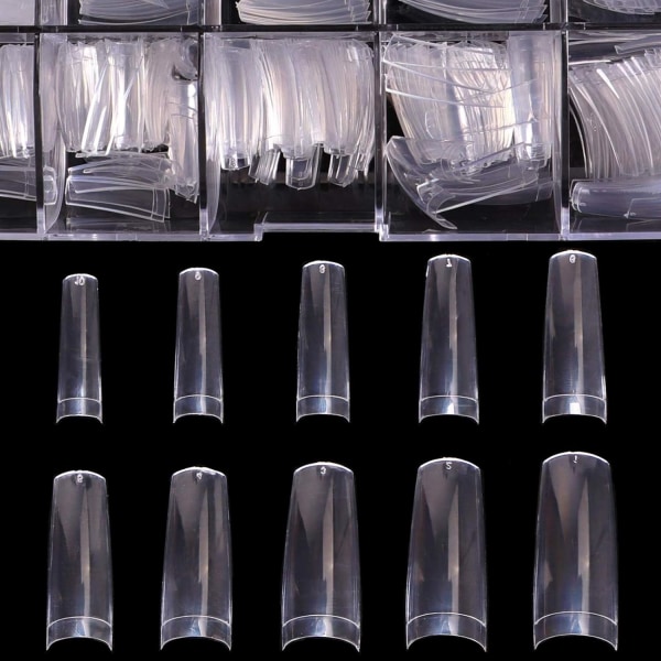 Akryl Nailspetsar - Fransk Nagelspets 500st Fake Nails Half Clear