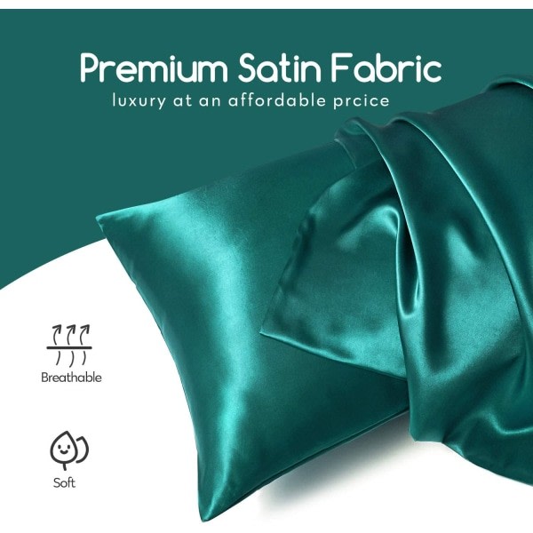 Silk Satin Örngott 2-pack (utan fyllmedel) green 50X66cm green 50X66cm