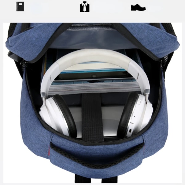 Vattentät ryggsäck för män Ultralätt ryggväska Blue Blue Blue