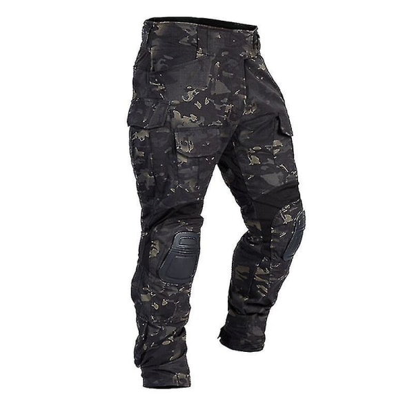 Herr Combat Cargo Byxor Med Knäskydd Airsoft Tactical Trousers Multicam Cp Gen3 Camouflage Army Work Byxa Tack!! CP black M CP black M
